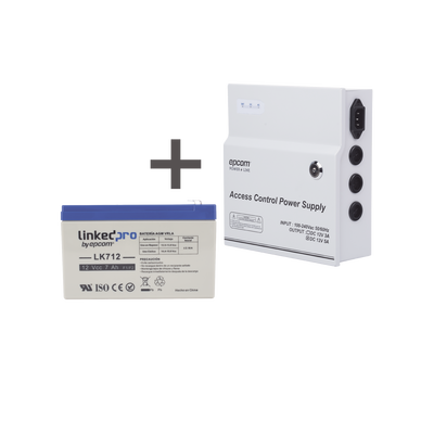 Kit / Fuente regulada de 11 – 15 V @ 5A / Capacidad de respaldo / Modelo ACPST1205 + Batería incluida LK712