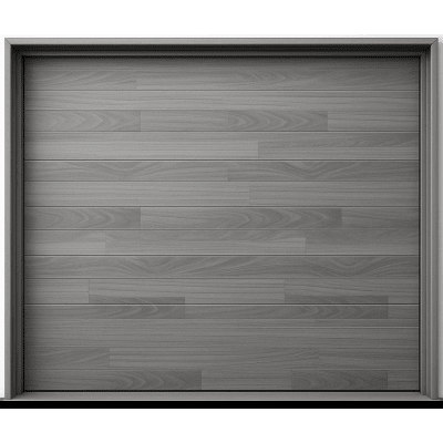 Puerta de Garage de Alta Calidad / Estilo Americano / Acabado Laminado PREMIUM / Color Gris / 9×7 Pies.