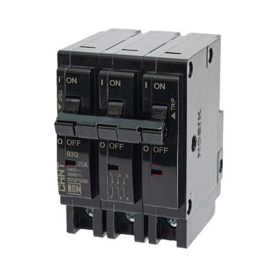 MCB – Interruptor Termomagnético Enchufable, Serie: B2Q, 3P, 15A, 240V (SKU:1002294)