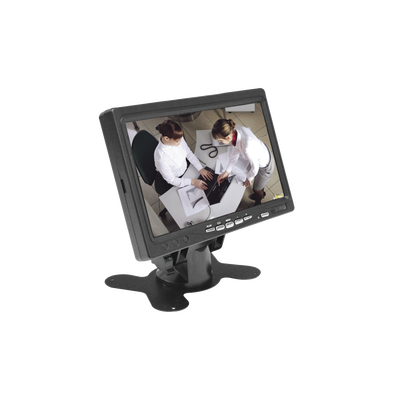Monitor 7″ TFT-LCD ideal para colocar en vehículos o DVR/NVR. Entradas de video HDMI, VGA y RCA (CVBS)