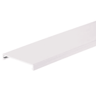 Tapa para Canaleta Ranurada, de 82.6 mm de Ancho, 1828.8 mm de Largo, Color Blanco