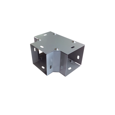 Derivación «T» horizontal 100 x 100 mm (3.94 x 3.94 pulg.), fabricado en lámina de acero al carbón