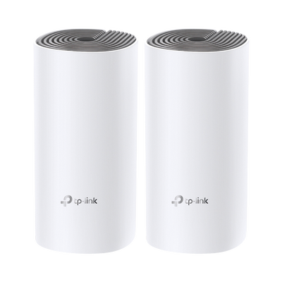 Kit de Router inalámbrico mesh Deco E4 para Hogar / Doble banda AC 1200 / 2 puertos 10/100 Mbps / Compatible con amazon alexa.