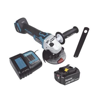 Mini esmeril Inalámbrico de 4-1/2 » 8.500 rpm, Incluye 1 bat. li-ion 18v/5.0 a.h y Cargador