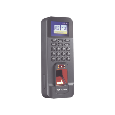 Biométrico WiFi de Acceso y Asistencia Compatible con APP Hik-Connect (P2P) / Soporta Biometrico Esclavo RS-485 / Lectura de Huella y Tarjetas EM / TCP/IP / 150,000 Eventos / Relevador para Chapa y Reportes de Asistencia