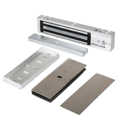 Kit Para Control de Acceso Incluye Chapa Magnética de 600 Lbs / Montaje En «U» Para Puerta de Cristal / Uso Interior / Certificación UL