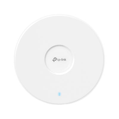 Punto de Acceso Omada / Wi-Fi 7 BE12000 MU-MIMO 4×4 / 1 Puertos 10/2.5 Gbps / Mesh Omada / Operaciones Multiencale (MLO) / Configuración por Controlador o Stand-Alone / Para Montaje en Techo/pared / Alimentación PoE+