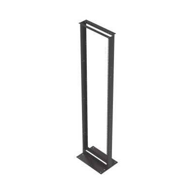 Rack de 2 Postes, Estándar 19″, 45 Unidades, Fabricado en Acero, Base «L» para Anclar a Piso.