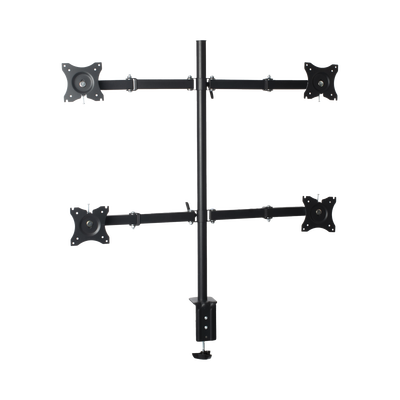 Montaje de Escritorio articulado para 4 monitores de 13 a 27″ / Soporta hasta 15 kg / Vesa 75 x 75 / 100 x 100 / Acero