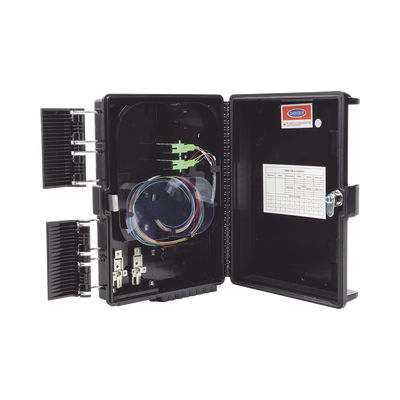 Cierre de Empalme para 24 fusiones de fibra óptica, Interior/Exterior, con 8 acopladores SC/APC y splitter 1×8 SC/APC Incluido, IP65