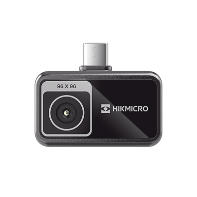 MiniE – Cámara Termográfica para Smartphone / Resolución IR 96 x 96 (9,216 píxeles) / SuperIR / Rango de -20°C a 400°C / Precisión ±2°C o ±2% / Compatible iOS y Android / Paleta Personalizable