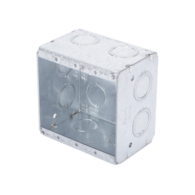 Caja Multigang de 2 Gangs/ Profundidad de 2-1/2 Pulgadas (6.35 cm)/ 12 Entradas de 1/2 – 3/4 Pulgadas (1.27 – 1.91 cm)