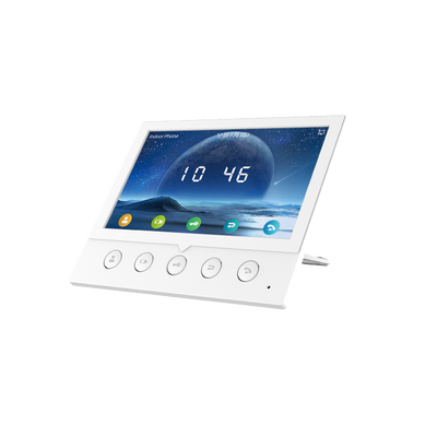 Monitor IP/SIP para interior, Wi-Fi, pantalla a color de 7″, audio de 2 vías, PoE, 8 interfaces de entrada de alarma.
