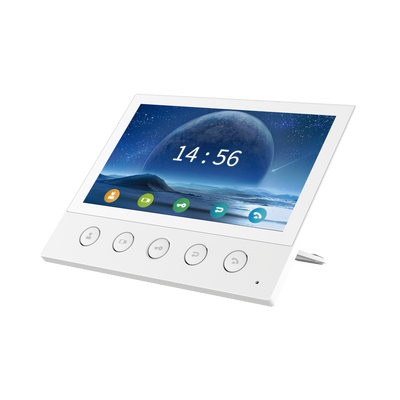Monitor IP/SIP para interior, Wi-Fi, pantalla táctil de 7″, audio de 2 vías, PoE, 8 interfaces de entrada de alarma.