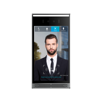 Videoportero IP SIP con Reconocimiento Facial, 8″ IPS, 10,000 rostros, anti-suplantación, IP66/IK07, PoE