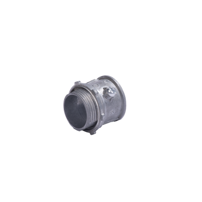 Conector 1 1/4″ (32mm) pared delgada con tornillo galvanizado etiqueta verde
