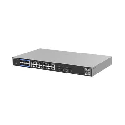 e-Lighten OLT / Switch Hibrido, Capa 3 con 8 Puertos PON 1G, 16 Puertos Ethernet 1G y 4 Puertos SFP+ 10G, perfecto para migrar a Soluciones de Fibra PON hasta 256 ONUs