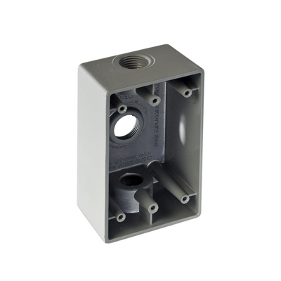 Caja Condulet FS de 3/4″ (19.05mm) con tres bocas a prueba de intemperie.