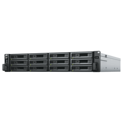 Unidad de Expansión RX1223RP | 12 Bahías HDD/SSD SATA 3.5″ o 2.5″ | Fuente de Alimentación Redundante | Compatible con Synology DSM | Plug-and-Play.