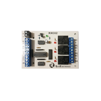 Tarjeta para control de Esclusas para 2 puertas con temporizador en desbloqueo y bloqueo/ entrada para botón de emergencia/ salida de emergencia/