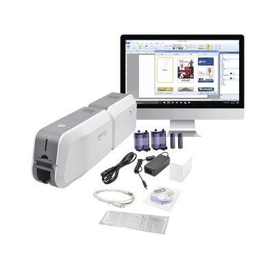 Kit Impresora SMART51L / Con Laminador /DOBLE Lado/3 Años Garantia / Incluye 2 x RibbonColor / 100 tarjetas PVC/ 1 Cinta de Limpieza/ Software