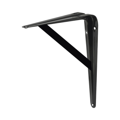 Ménsula de Acero Reforzado 8″ x 12″ (20 x 30 cm)/Color Negro.