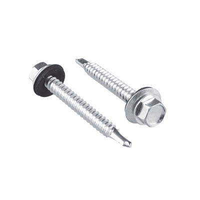 Tornillo -Pija cabeza hexagonal con rondana y punta de broca #14 x 3/4″, 100 piezas.