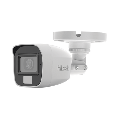 [Dual Light + ColorVu] Bala TURBOHD 2 megapixel / 20 mts IR + 20 mts luz blanca / Lente 2.8 (100° de Visión)  /  Exterior IP66 / Audio por Coaxitron / TVI-AHD-CVI-CVBS / Metal / Smart-Hybrid light