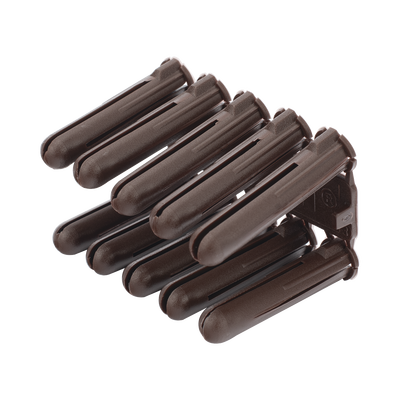 Taquete cafe 5/16″ para tornillo 10mm x 1 3/4″ (100pzs) (1104-04100)