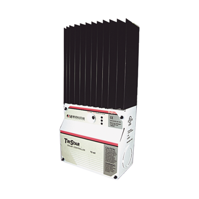 Controlador de Carga Solar TriStar PWM 45 A / 12V 24V 48V / Puerto RS-232 / Hasta 4 kW / Disipador de Calor / 7 Preajustes