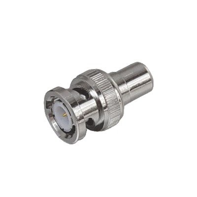 Adaptador en Línea para 75 Ohm, de Conector BNC Macho a RCA Hembra en Aplicaciones de Audio-Video para Cámaras, Monitores y DVR’s.
