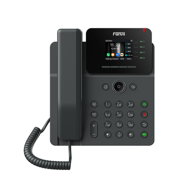 Teléfono IP Wi-Fi Empresarial,Bluetooth, 4 líneas SIP, pantalla a color 2.4″, PoE, puertos Gigabit, conferencia local de 6 vías.
