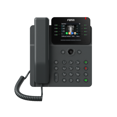 Teléfono IP Empresarial / 12 Líneas SIP / Pantalla Color 2.8″ HD 320×240 / Audio HD G.722 y Opus / Conferencia 6 Vías / Bluetooth 5.4 / PoE 802.3af / Gigabit