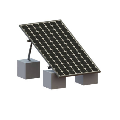 Montaje para Panel Solar, Riel «8» de 1400mm para Módulos con Espesor de 35mm, Velocidad de Viento Máx. 136km/h (20° a 45°)