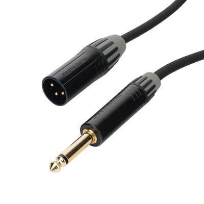Cable de Audio | XLR 3 Polos Macho a Plug 1/4 in mono | Conector Seetronic Serie M SCMF3 – MP2X | Longitud 5m